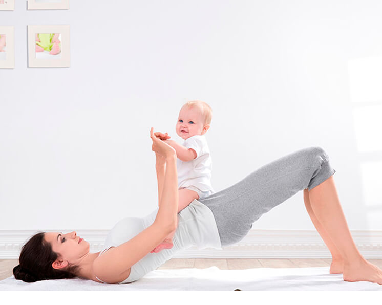 Gimnasia posparto para hacer con tu bebé